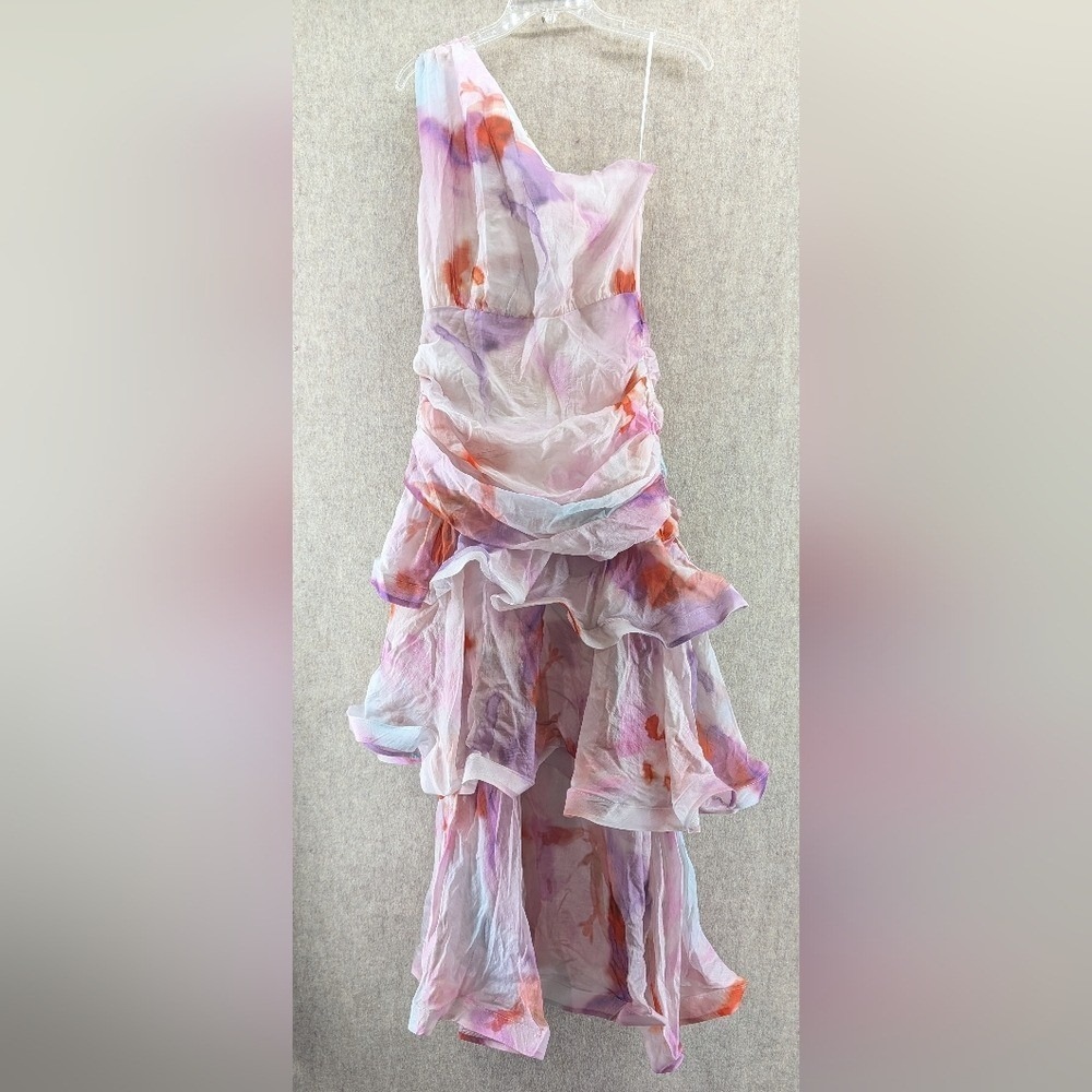 Gingham & Heels ZabaOne Shoulder Maxi Dress Pink Haze, NWT, AU Size 8, US Size 4